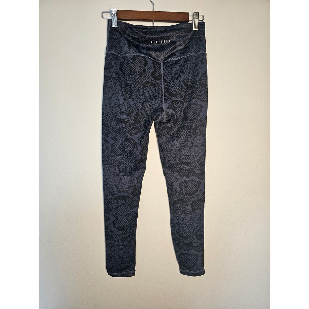 Animal Print Allfenix Snakeskin Leggings Womens Medium Grey High Rise Activewear